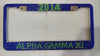 AGXi bling license plate