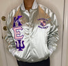 KEY Satin Baseball Jacket