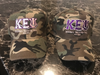 KEY structured Hat w/ Purple Pearls