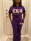 KEY Purple T-Shirt and Sweats Set
